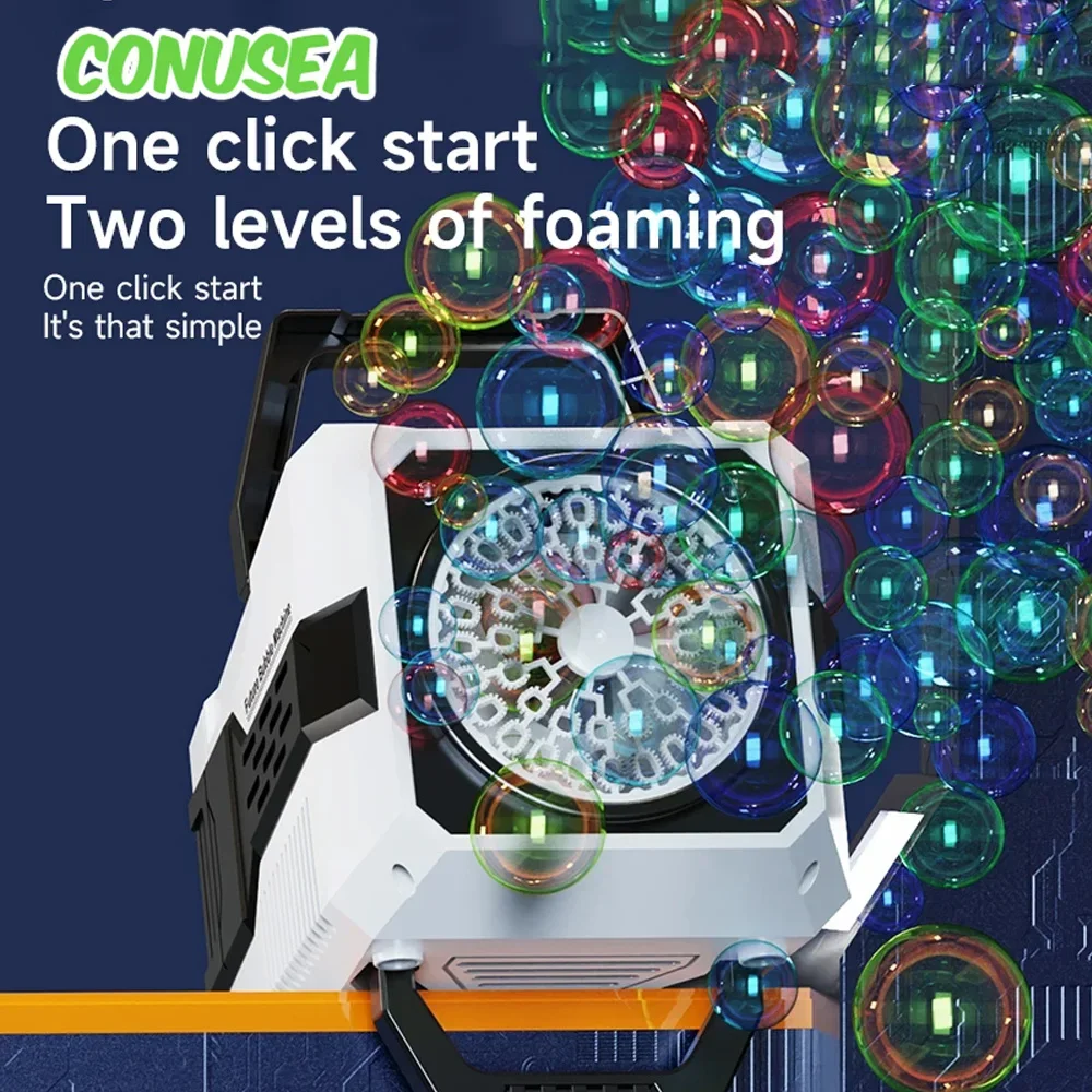 Bubble Machine for Wedding Stage Children Birthday Party Games 40 Hole Soap Bubbles Guns Blower Portable Automatic Outdoor Toys