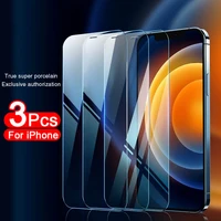 10D 3Pcs Schutz Glas Auf iPhone 11 12 Pro XS XR 7 8 6s Plus SE Screen Protector für iPhone 12 Mini 11 Pro Max Gehärtetem Glas
