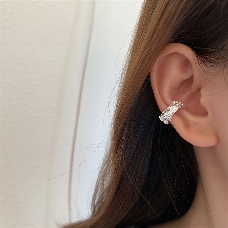 Irregular Geometric Ear Cuff Earrings Close-up