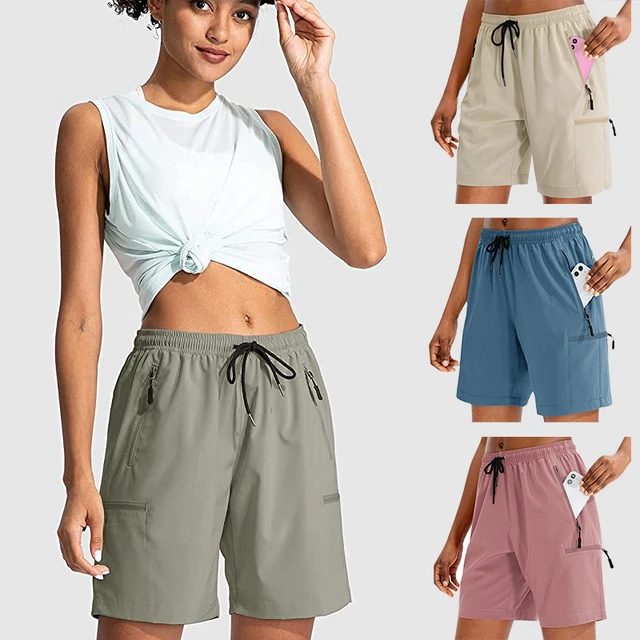 New Women's Hiking Cargo Shorts Quick-dry Summer Anti-UV Shorts