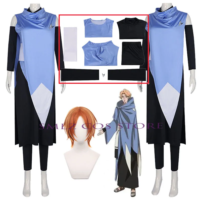 

Sypha Belnades Cospaly Anime Castlevania Cosplay Uniform Dress Set Halloween Party Blue Outfit for Woman