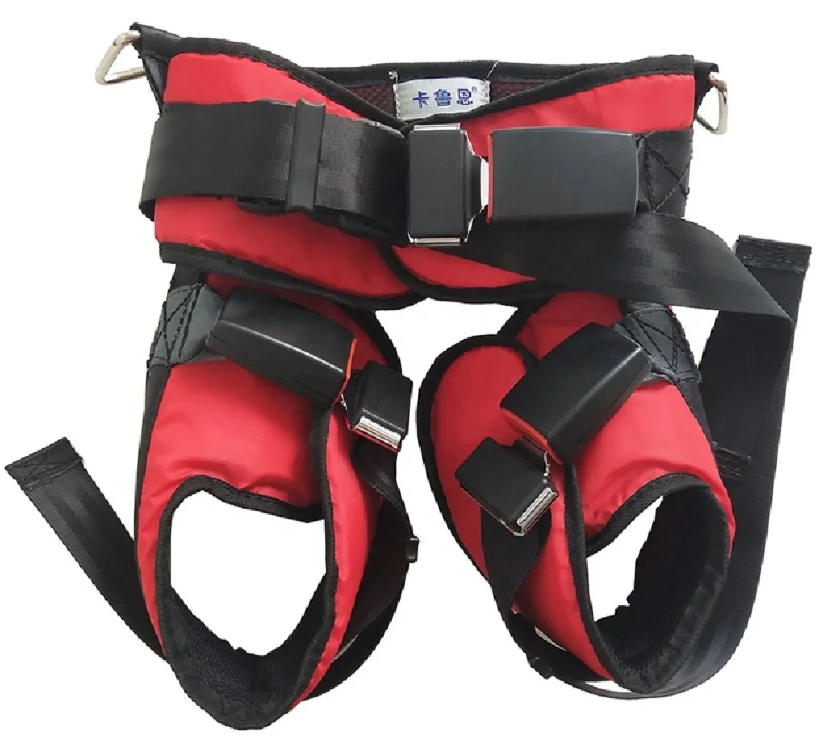 Trampoline bungee harness and safety strap and safety belt