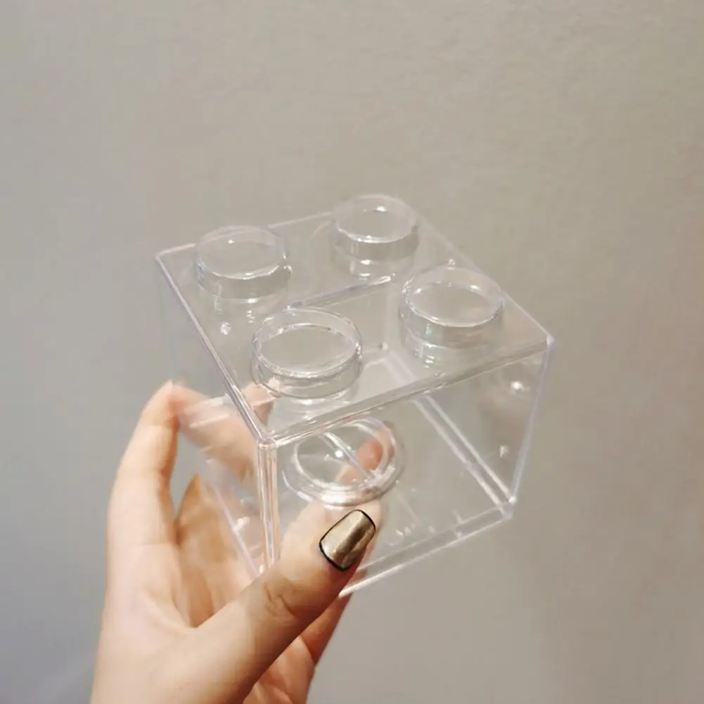 Piggy Bank Coin Bank Transparent Visible Kids Building Block Design Money Saving Box Jar Coins Storage Box For USD EURO Money 6
