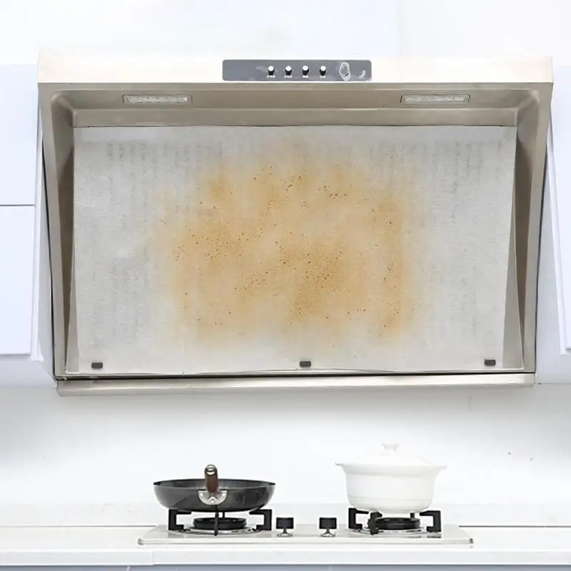 Cooker Hood Filter Range Hood Oil Filter Paper 10m Non-woven Oil Absorbing Sheets With 8 Magnets Kitchen Hood Filter Paper Universal