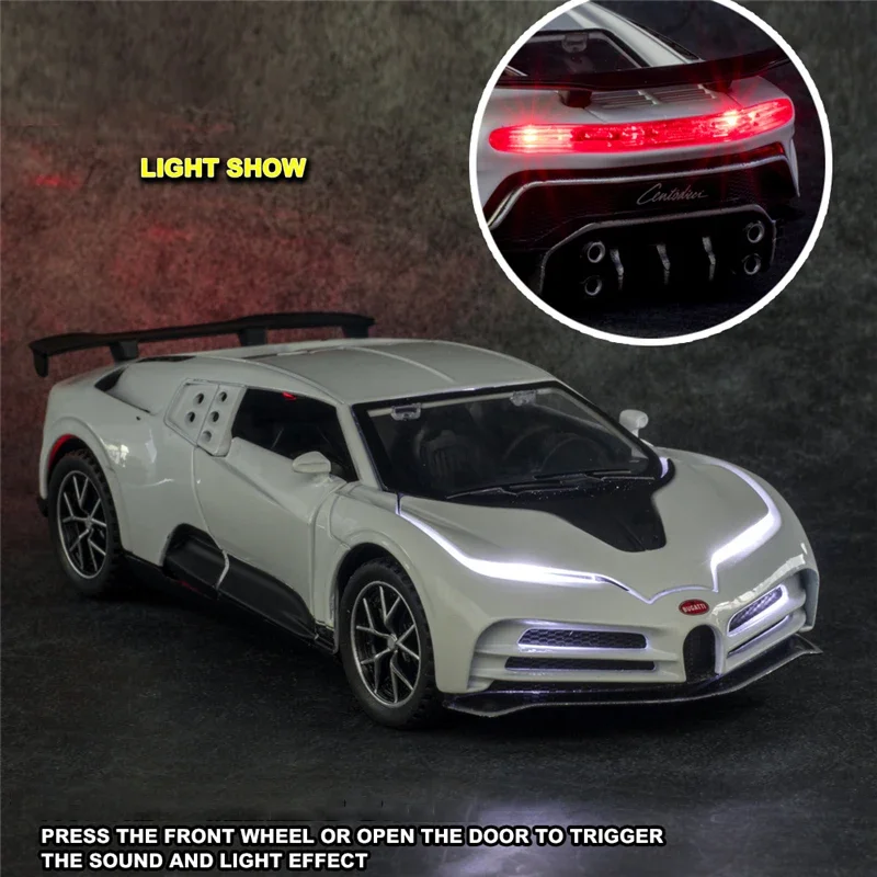 

Модель автомобиля Bugatti Centodieci из металлического сплава, 1:32