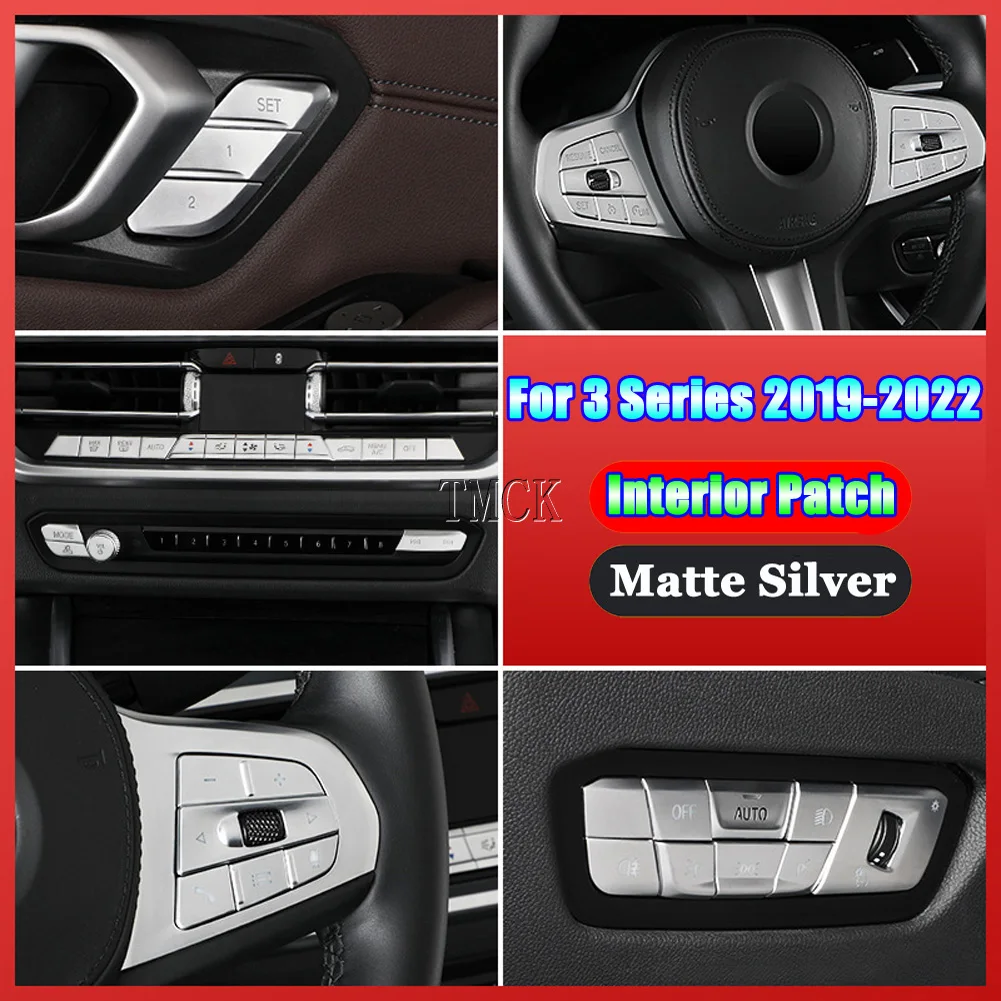 

For BMW 3 Series G20 G21 G28 318i 320i 325i 330i 340i 2019-2023 Car Accessories Steering Wheel Central Volume Button Cover Trim