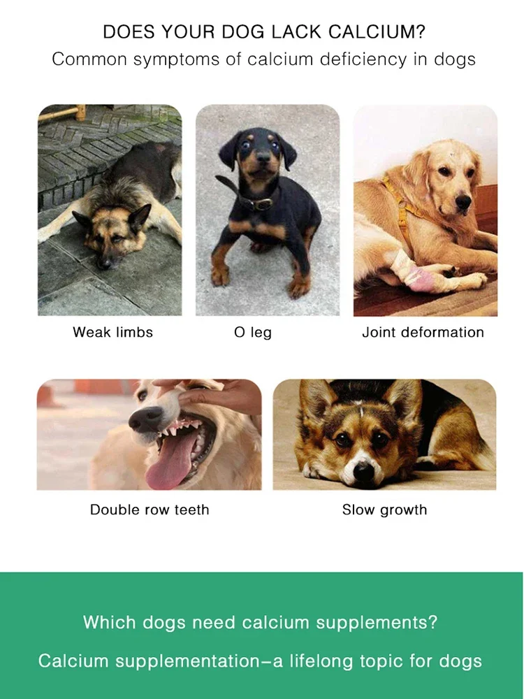 Pet nutrition supplement pet dog calcium tablets micromolecular calcium tablets for small dogs and elderly dogs easy to absorb 200 tablets