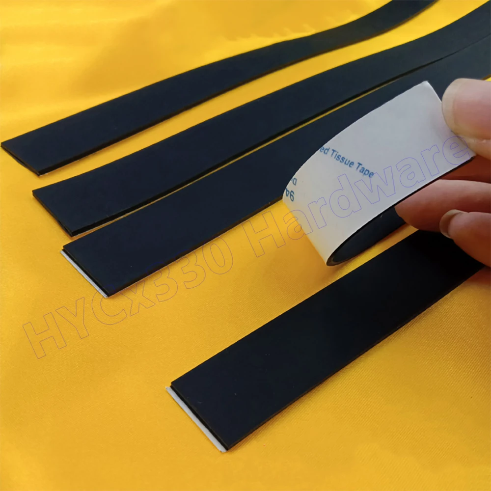 Self Adhesive Seal Gasket Sealing Strip 1/2/5Pcs Silicone Rubber Strip Thick 0.5 1 1.5 2 3mm Anti-skid Shock Absorption