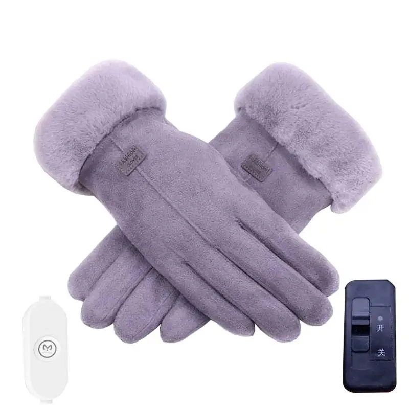 

USB Heated Gloves Ergonomic Soft Warm Electric Outdoor Gloves USB Heating Gloves Touchscreen Winter Supplies For Cycling Hiking