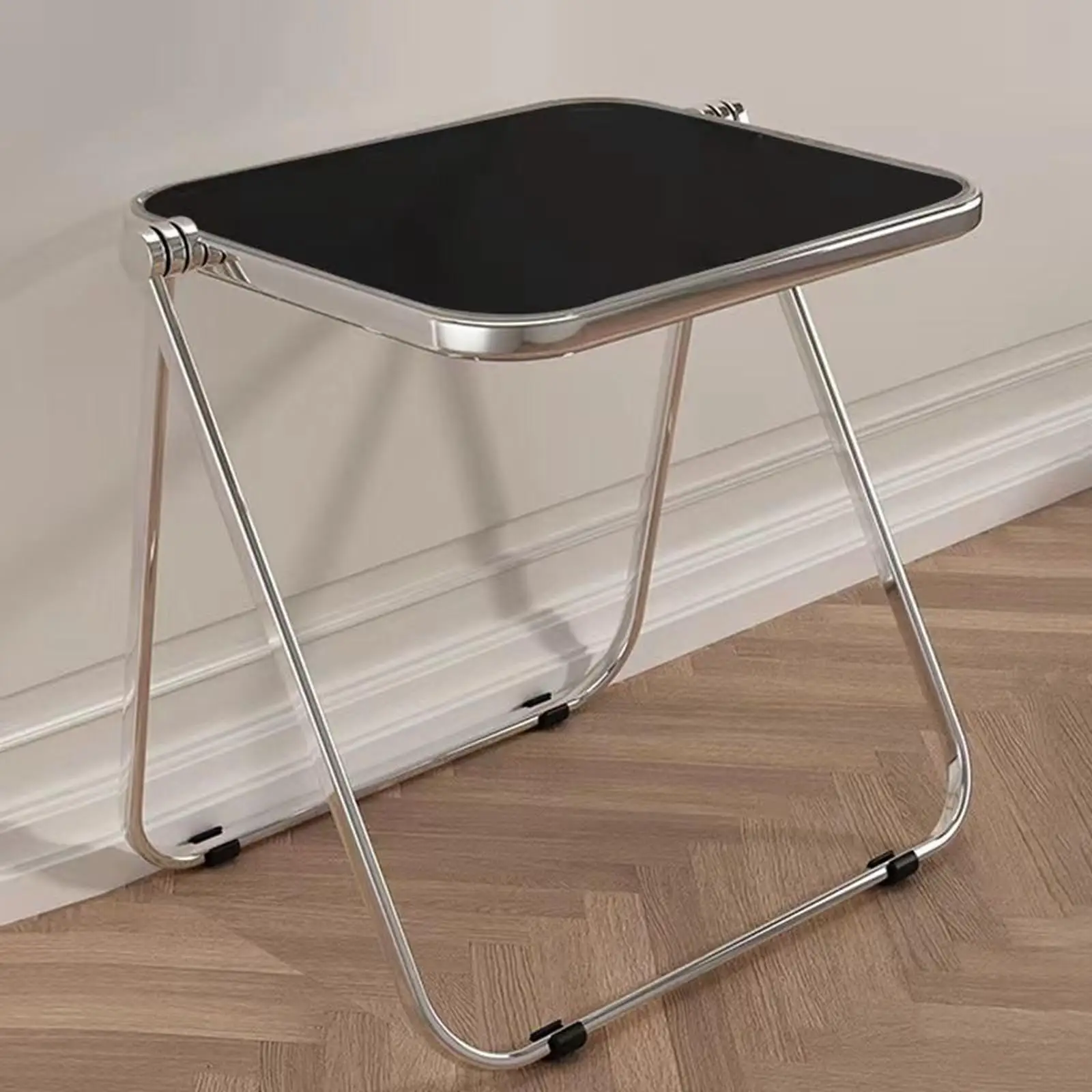Folding Tray Table Sturdy Multipurpose Non Slip Save Space Acrylic Dinner Tray Table for Dorm Apartment Office Bedroom Home
