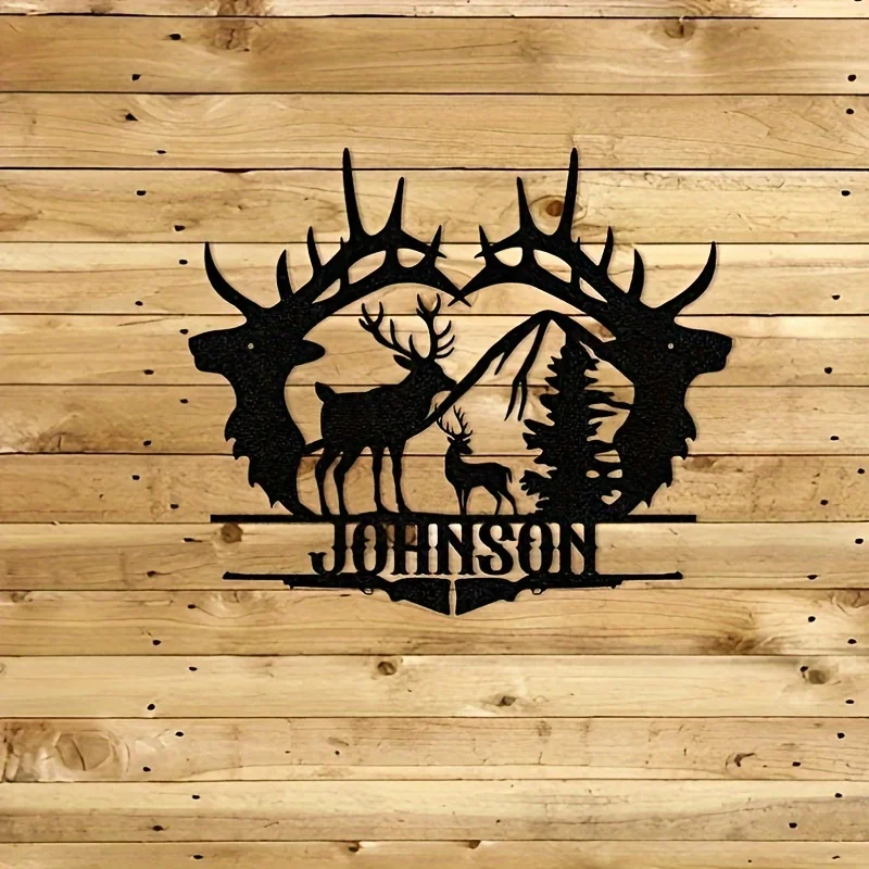 Customizable Deer Silhouette Metal Wall Art – Rustic Wildlife Decor for Home, Kitchen, Garden & Outdoor Spaces 2