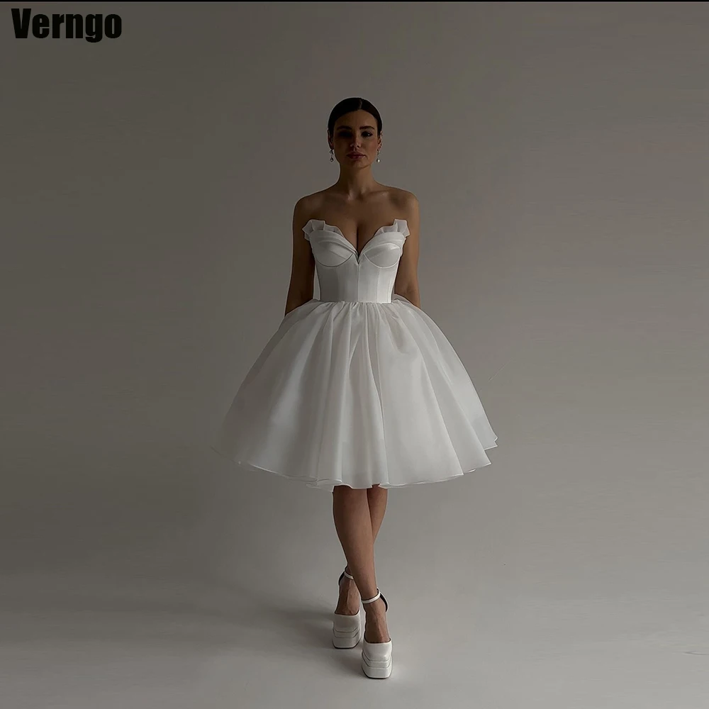 

Verngo Evening Party Dresses A-line Sweetheart Sleeveless Bride Gown Ankle Length Formal Occasion Prom Dress Robes De Soirée