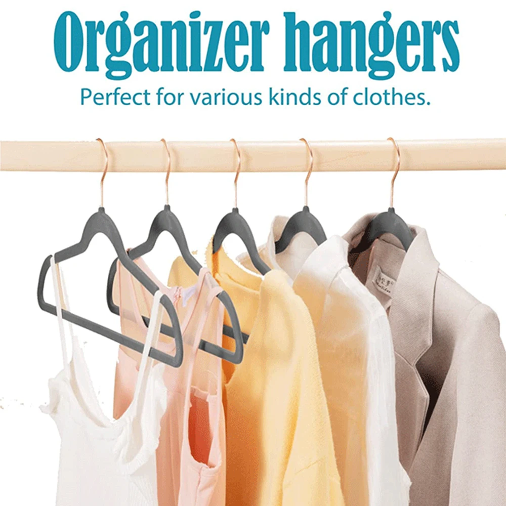 Non Slip Velvet Clothing Hangers, 50 Pack, GrayT Shape Steel Wire Hangers  for Adult Clothes Coat Storage Rack - AliExpress