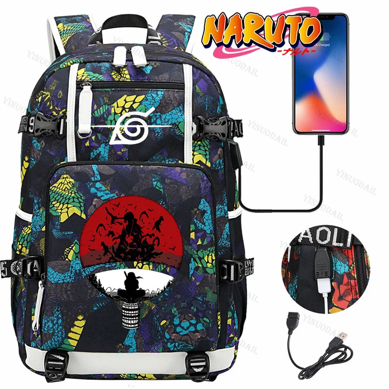 JH Nylon Hokage Uzumaki Naruto Cosplay Anime Desenho Animado Mochila  Escolar Com Zíper De Viagem Ombro - Escorrega o Preço