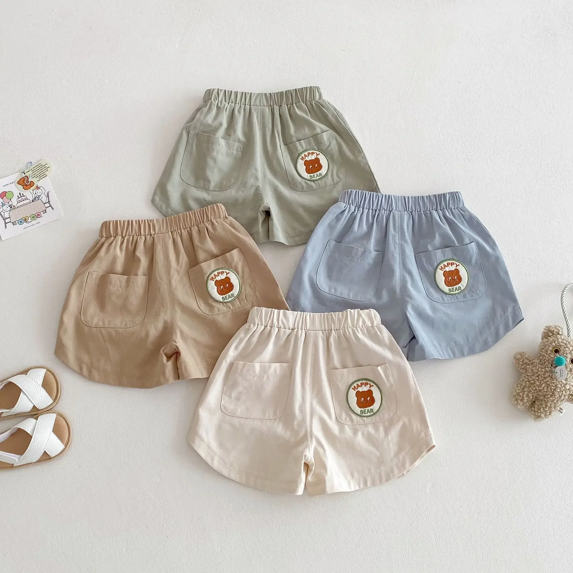 Description Picture 4 of itemGirls' Korean Shorts 2025 New Summer Korean Style Embroidered Mushroom Fashionable Casual Shorts for Boys and Girls