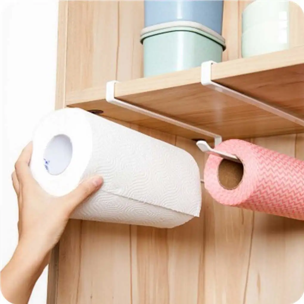 Towel Rack Bathroom Kitchen Tissues Holder Reusable Organizing Stand