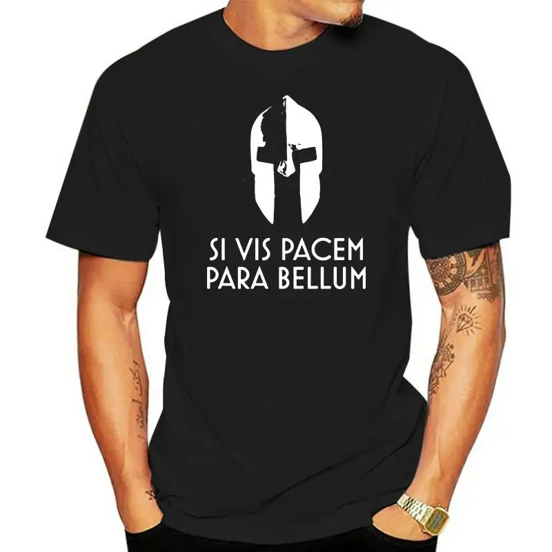 

New Style Printed T Shirt Men 2023 Si Vis Pacem Para Bellum Unisex Cotton T-Shirt Men Large Round Neck T Shirt Pop Top Tee