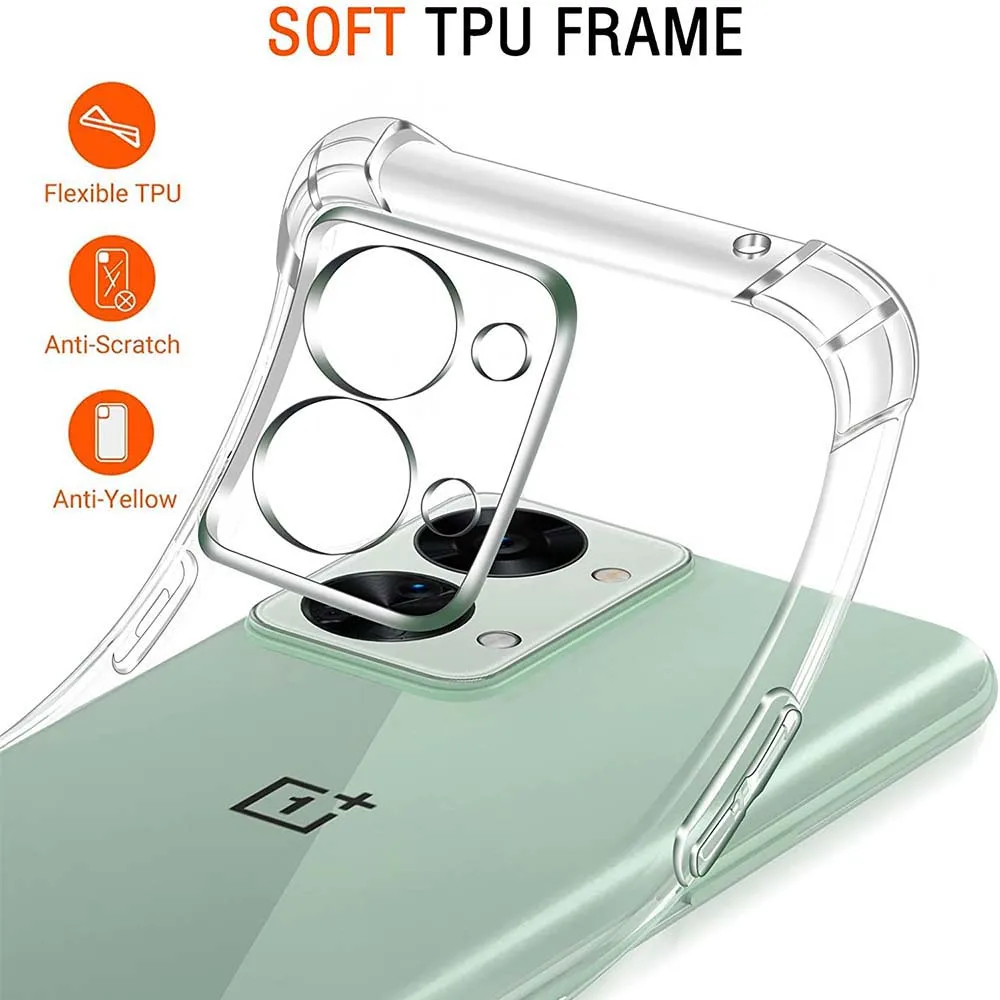 Shockproof Clear Silicone Phone Case - Thick Protective Cover