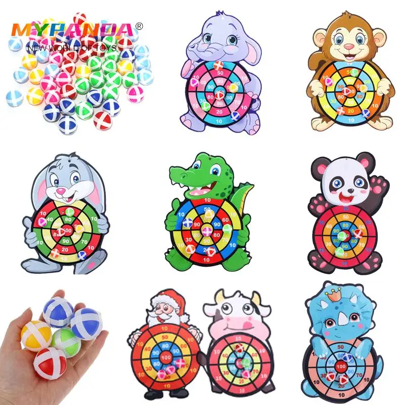 1set Kids Sucker Sticky Ball Toy Outdoor Sports Catch Ball Game Set