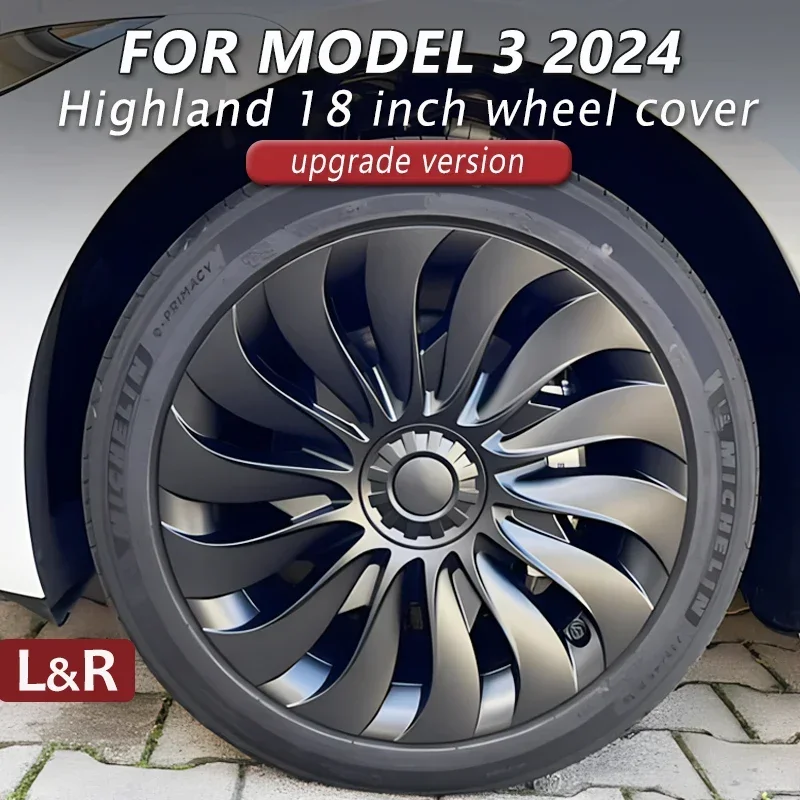 HubCap 18 Inch for New Tesla Model 3 Highland Performance Replacement Wheel Cap Automobile Full Rim Cover Accessories 4PCS wheel hub covers wheel hub caps