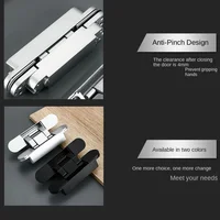 2 ชิ้น/ล็อต 40/80Kg บานพับประตูบานพับอุปกรณ์เฟอร์นิเจอร์ซ่อนไม้ประตูพับประตูปรับซ่อนรูปแบบแบริ่งความจุ 6