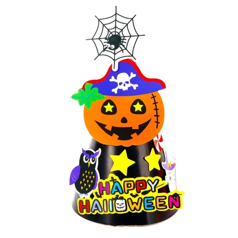 DIY Pointed Hat Halloween Decoration Art Material Party Supply Holiday Decor W3JF