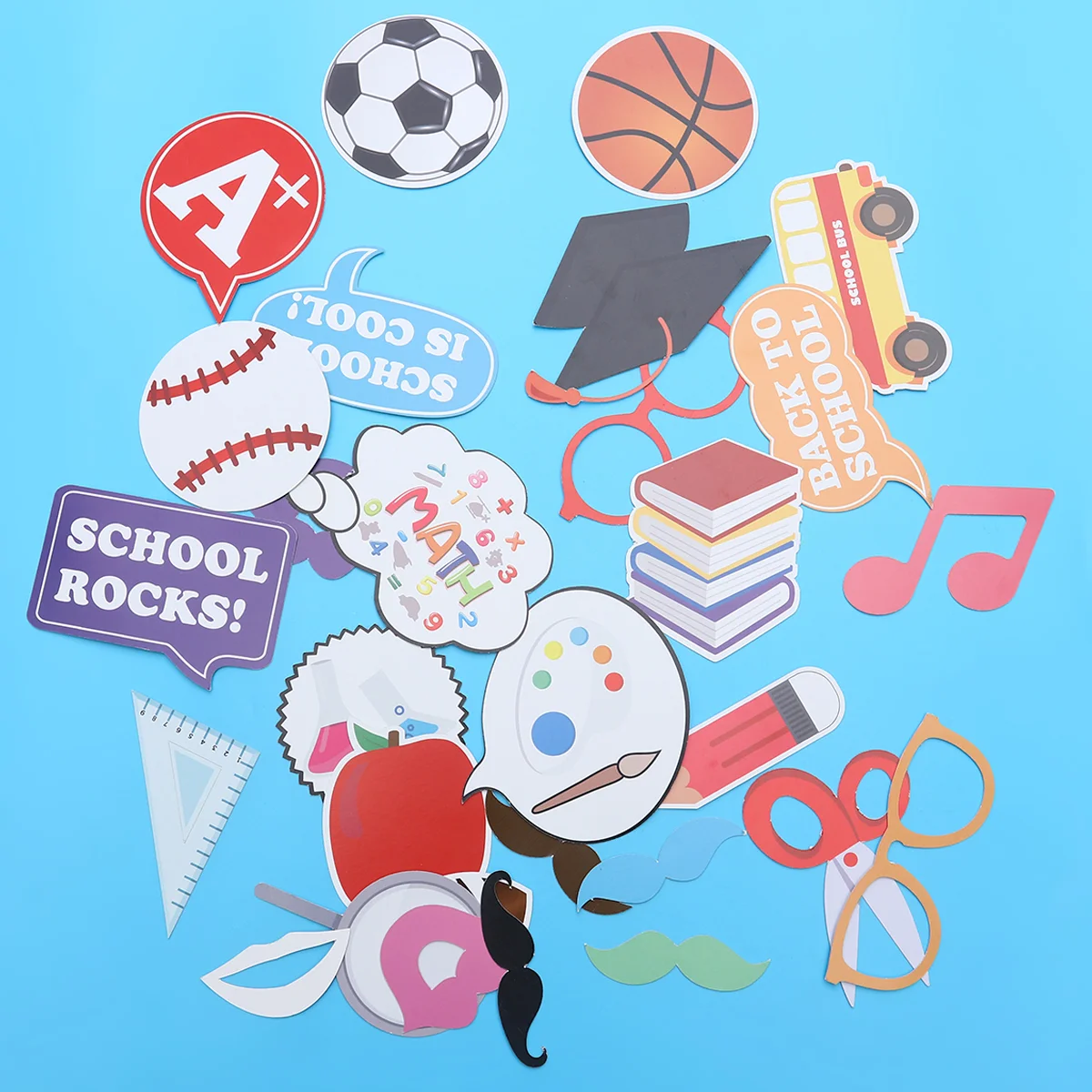 

Back to School Photo Props Photo Frame 30Pcs School photo accessories Party Supplies Photography Props for School Party Class