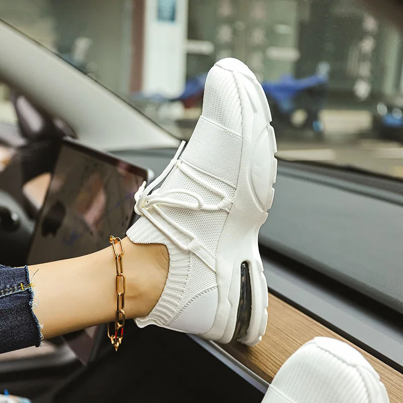 Women's Sports Shoes Casual Sneakers Mesh Running Ladies Shoes for Women 2023 Platform Luxury Fashion Wedge Shoes Tenis Feminino