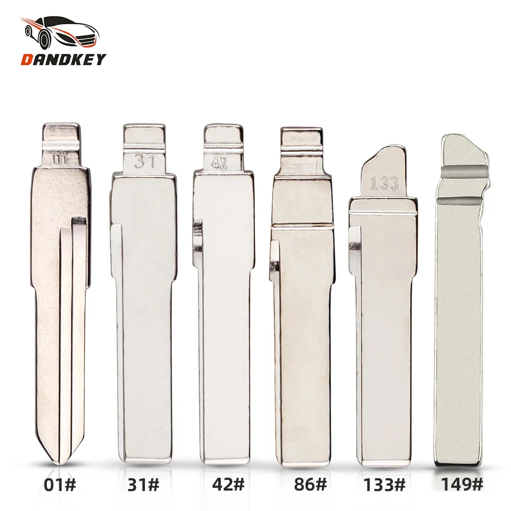 Dandkey Uncut Key Blade #01 #42 #31 #86 #133 #149 Key Blank Per Audi Vw Polo Passat B5 Tiguan Golf Santana Bora Seat Skoda Hu66