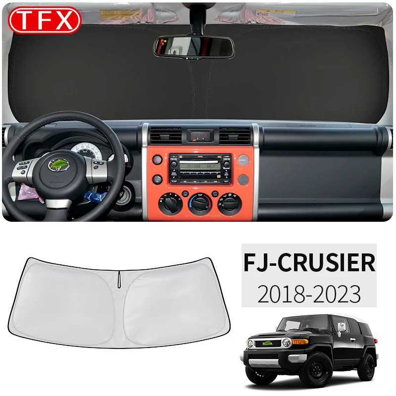 

For Toyota FJ Cruiser 2018-2023 Car Styling Nano-Insulat Windshield Sunshade Front Window Sun Shade Visor Auto Accessories
