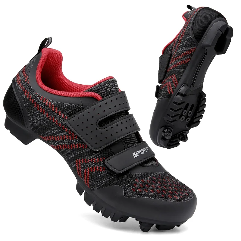 Outdoor Black MTB Cycling Shoes Men Professional Cleats Shoes Self