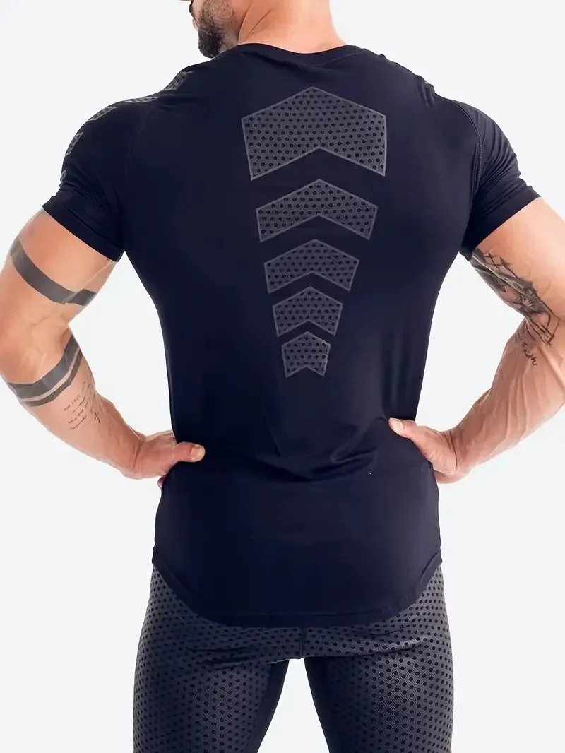 1 Piece Men's Creative Pattern Graphic Print Sports Outdoor T-shirt Breathable Quick Dry Short Sleeve Tees