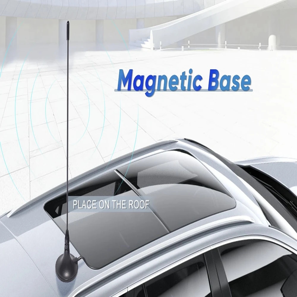 Superbat Vehicle Radio Aerial Magnetic Mount Antenna DAB/DAB+ with 4M Cable SMB Connector for Car Radios