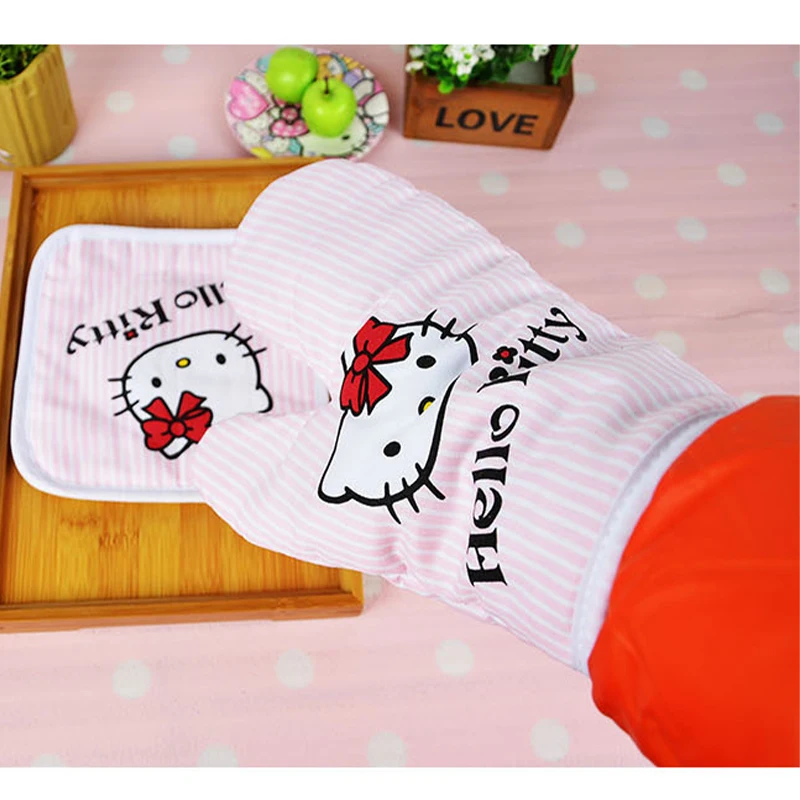 Hello Kitty Anti-scalding Oven Baking Gloves Mitts Kitchen Gloves Tray Dish Bowl Holder Baking Insulation Pads Hand Clip