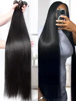 30 40 Inch Bone Straight 100% Bundles Deal Brazilian Virgin Human Hair 3 4 Bundles Raw Hair Extensions Natural Color Remy 1