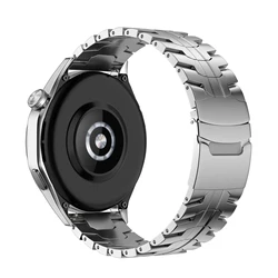 Premium 22mm Titanium Stainless Steel Watch Band - Metal Bracelet Strap for Stainless Steel (Silver)