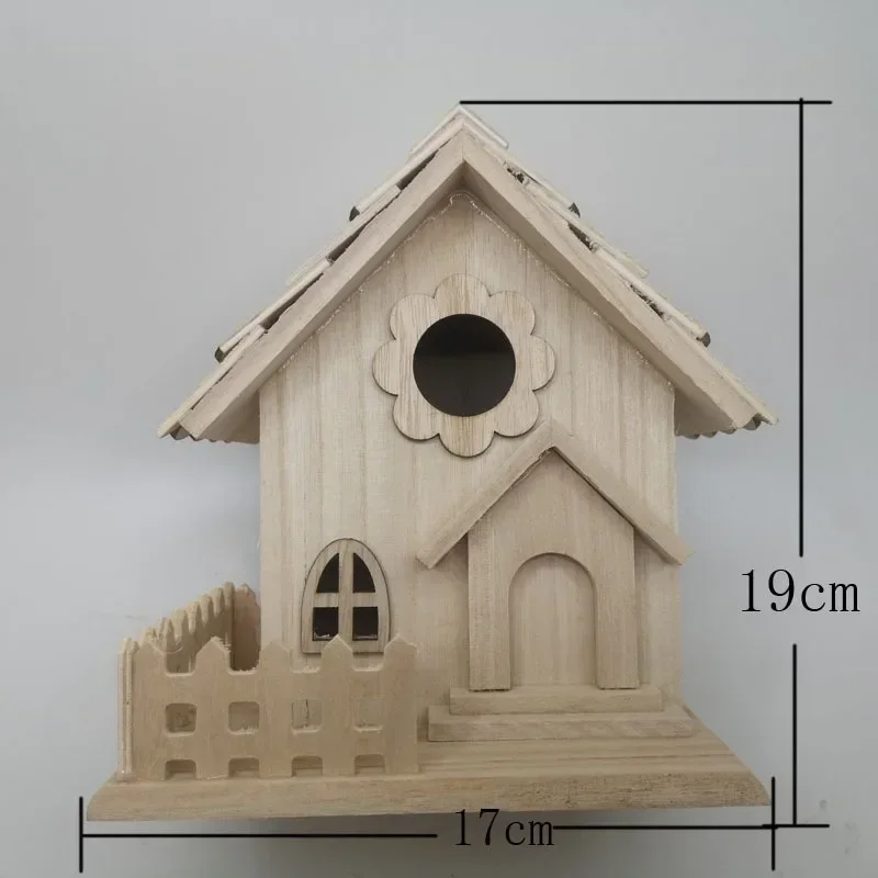 Decoration Eaves Bird House Spot Wooden Hanging Decorations New House Design Creative Bird's Nest Breeding Box
