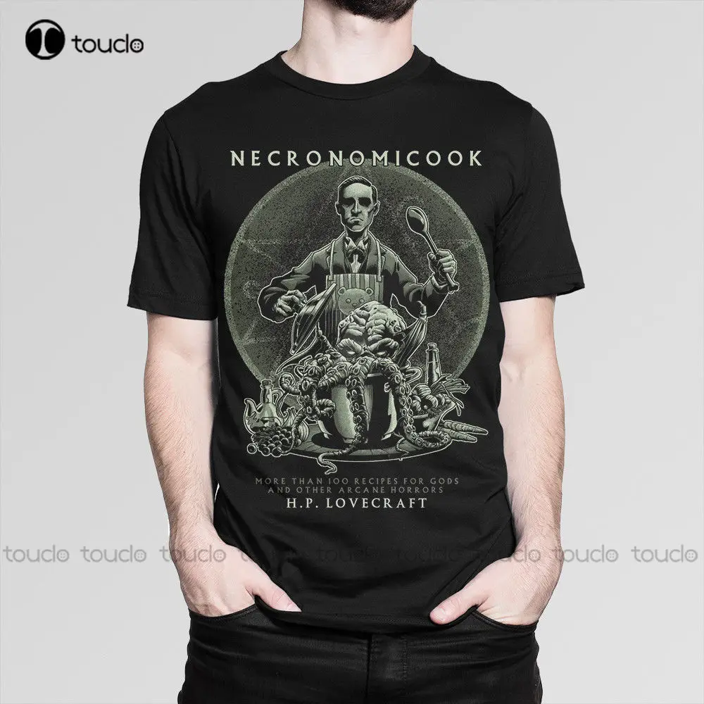

Новые мужские с коротким рукавом H. P. Классическая футболка Lovecraft Necronomicook, женские футболки всех размеров, модная футболка унисекс, летняя женская футболка