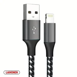 Premium MFi Certified USB A to Lightning Fast Charging Cable - 1M/2M/3M Length Options for 3m (1PC Black)