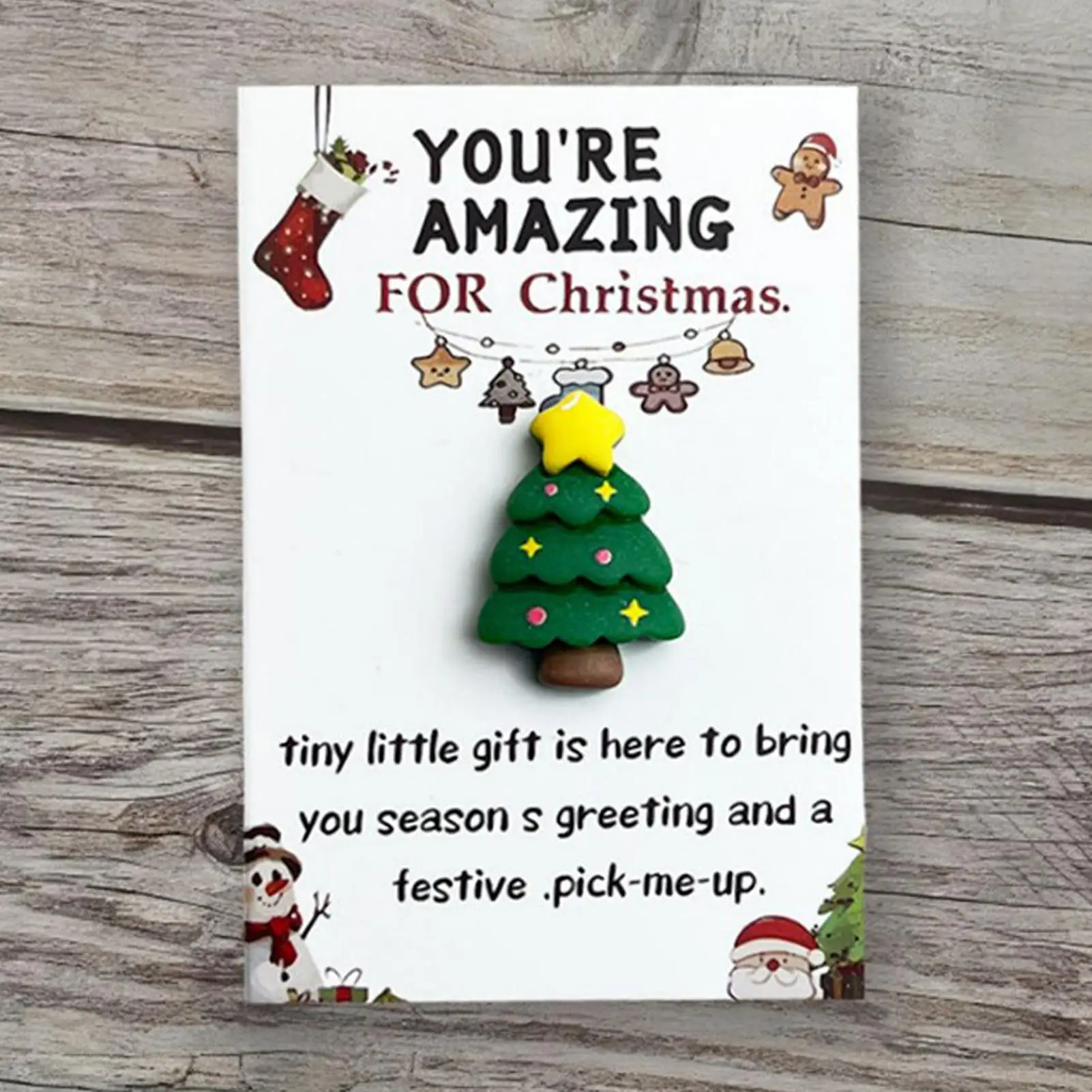 Pocket Christmas Hug Small Holiday Atmosphere Decorations Mini Santa Hugs With Heartwarming Cards for Men Women Boys Girls Youth