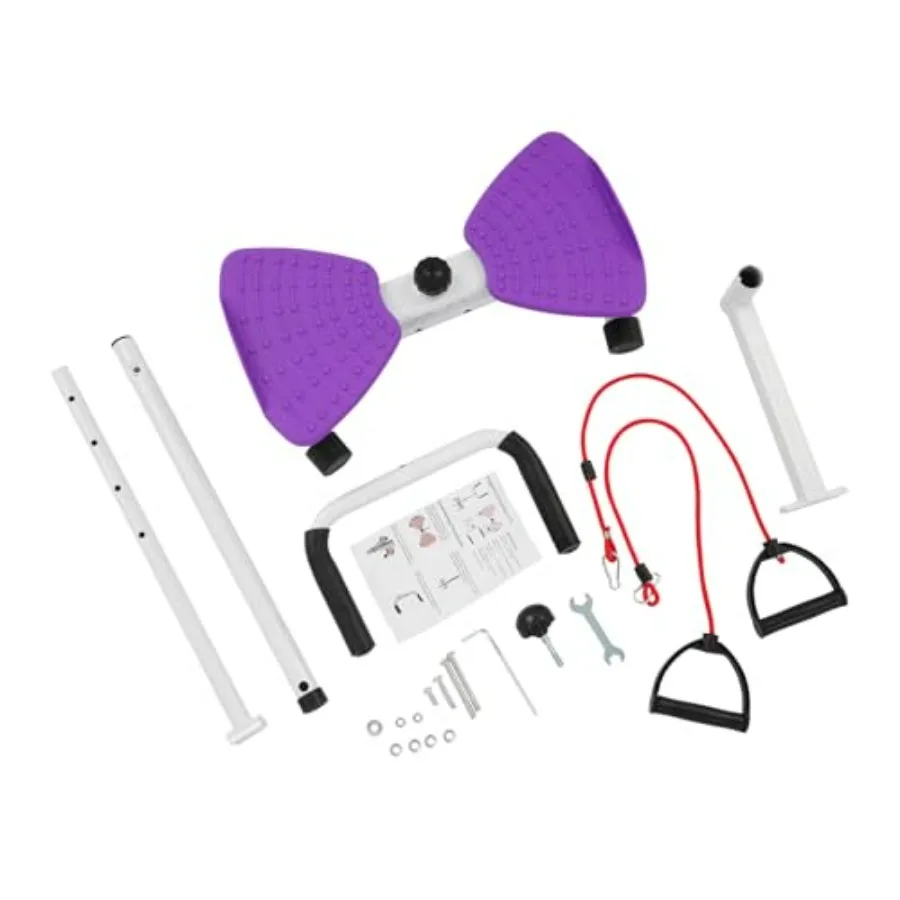 Waist Twisting Machine with Handlebar, Ab Twist Board with Adjustable Height Handle, 330 lbs Capacity Waist Twister for Women Be