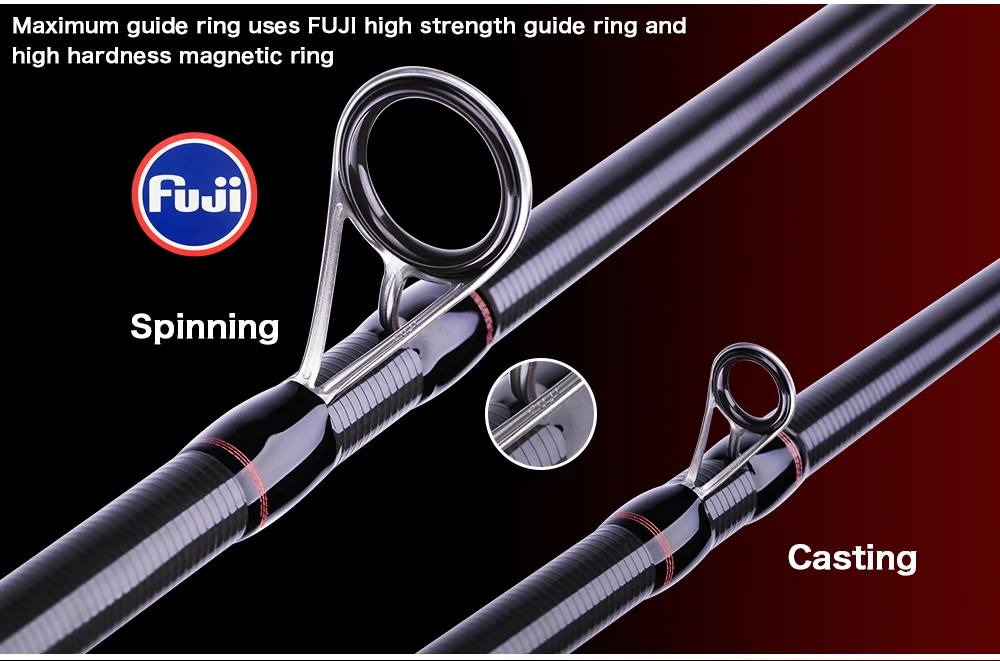 Biutifu-Reisender Spinning Guss Fuji Köder Mini Rock Angelrute 1.8/2.1/2.4/2.7/3,0 m Carbon Köder Casting Phishger schnell 5-42g – Detail 5