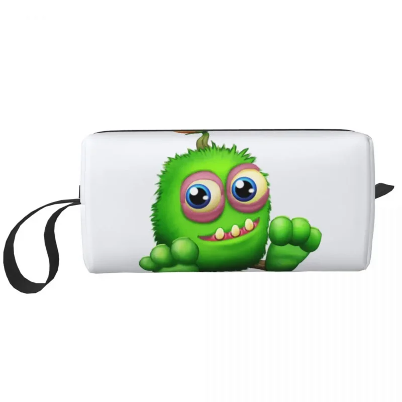 

Custom My Singing Monsters Toiletry Bag Women Electronic Games Cosmetic Makeup Organizer Lady Beauty Storage Dopp Kit Case