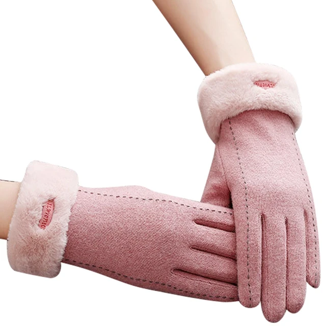 Gants En Laine Pour Écran Tactile Pour Femmes, Chauds, Doublés En