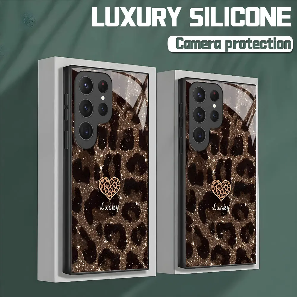 Elevate Your Style: Low-Key Luxury Leopard Print Glass Phone Case