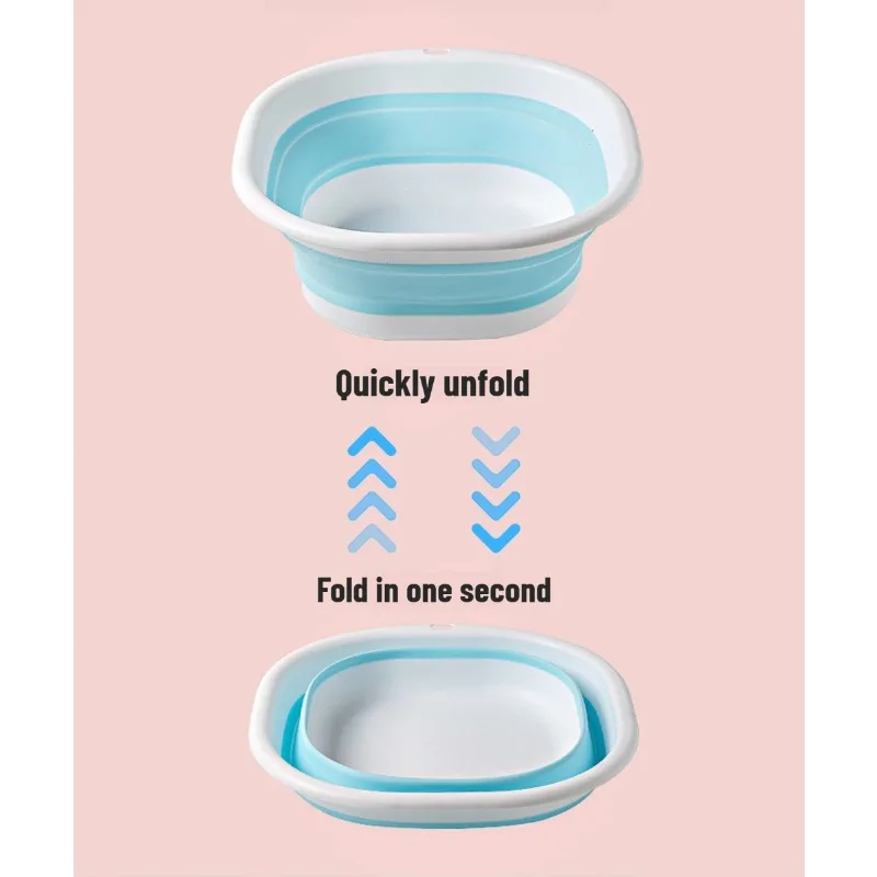 Plastic Basin Collapsible Foldable Thickened Small Portable Square Travel Wash Basin Baby or Home Use folding wash basin collapsible wash basin foldable wash basin