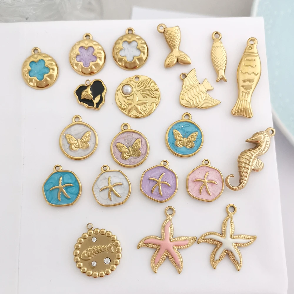 Keycharm With Fishies, Gold Star, Yellow Star, And Golden Boy
