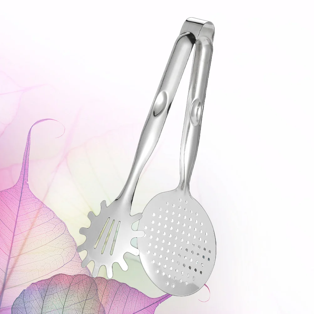 

Fried Spatula Oil- Frying Filter Spoon Stainless Steel Mesh Strainer Ladle Colander Clip Skimmer For Kitchen Home Restaurant