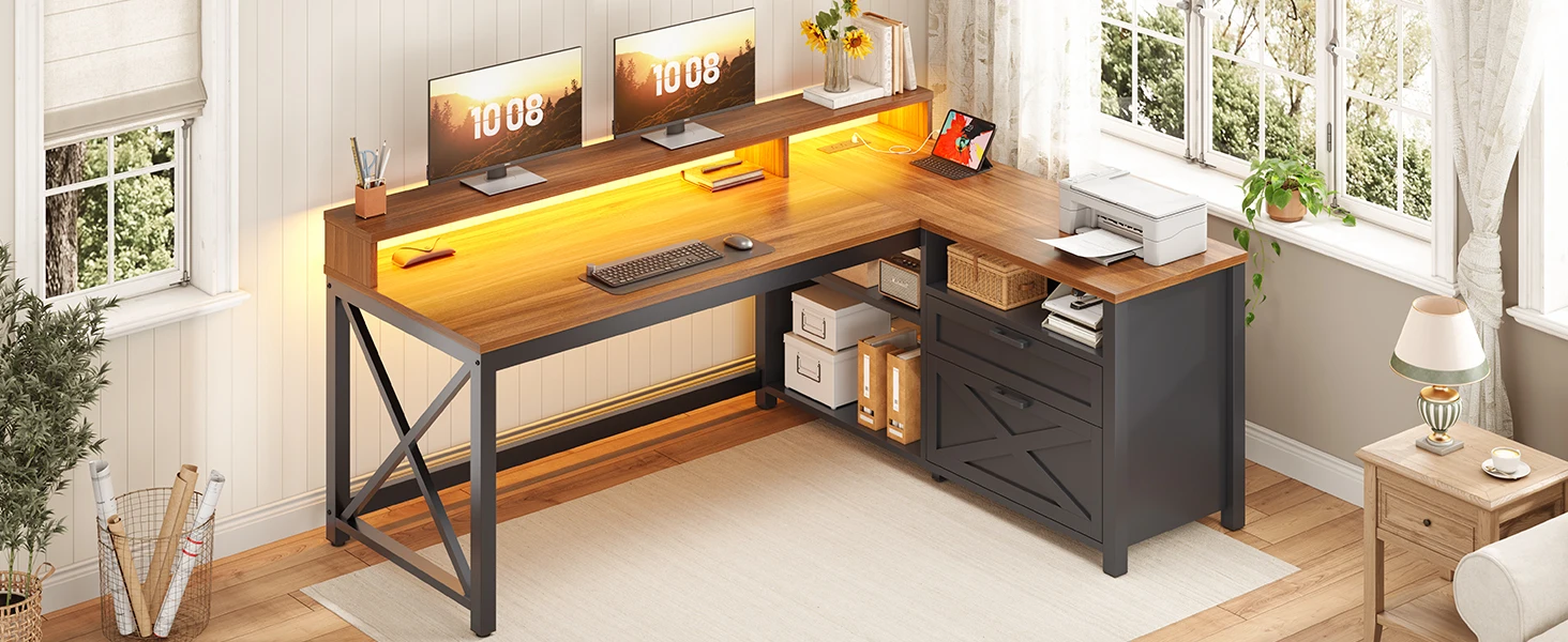 gaming desk l shaped desk corner desk computer desk with drawers