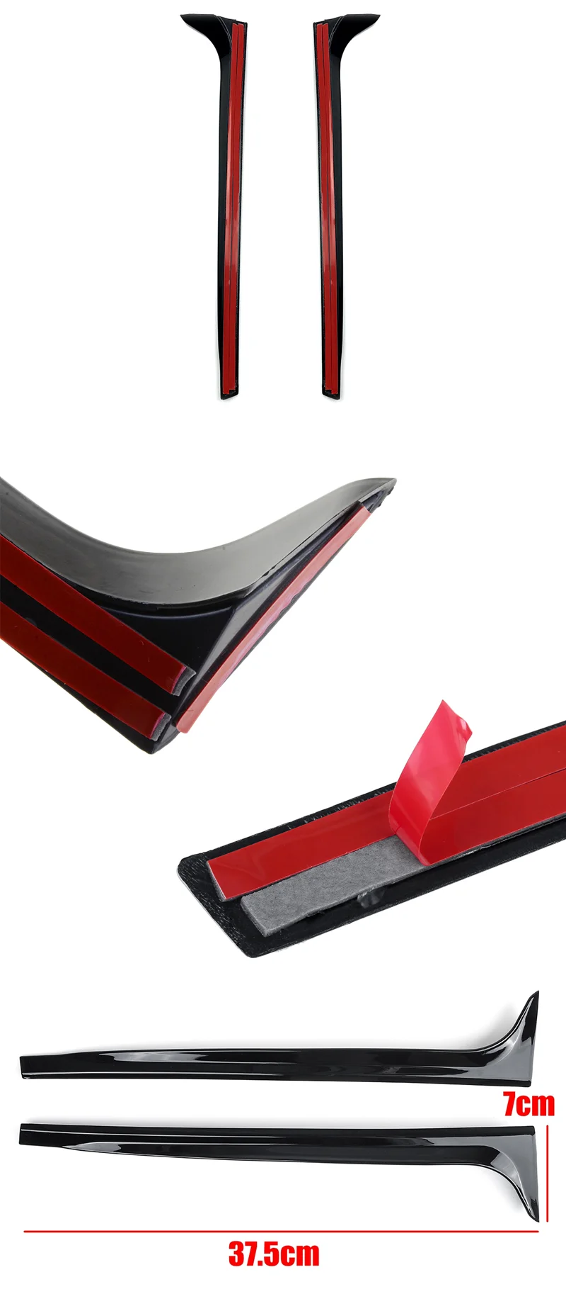 Fit Für VW Volkswagen Polo Mk5 6R 6C 2011 2012 2013 2014 2015 2016 2017 Hinten Fenster Flossen Form Seite spoiler Flügel Trim – Detail 4